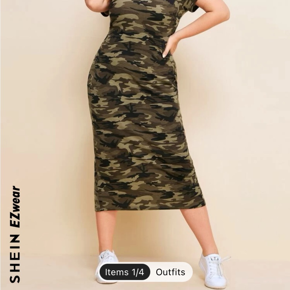 Camouflage Pencil Dress